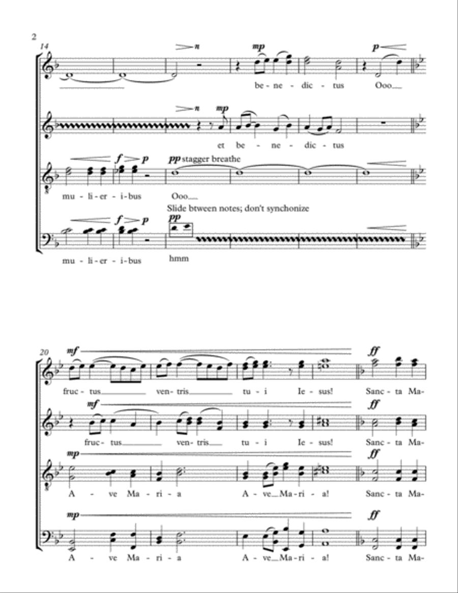 Ave Maria 4-Part scores gallery preview page 2
