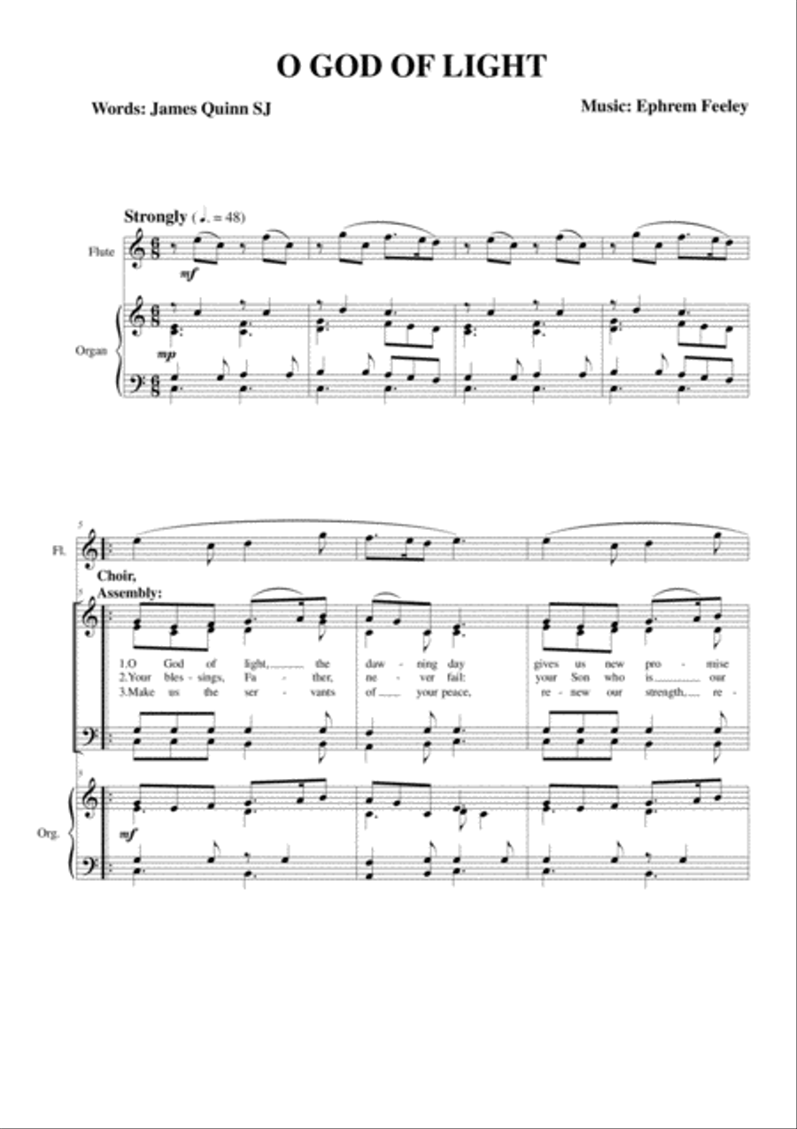 O God of Light 4-Part scores gallery preview page 2