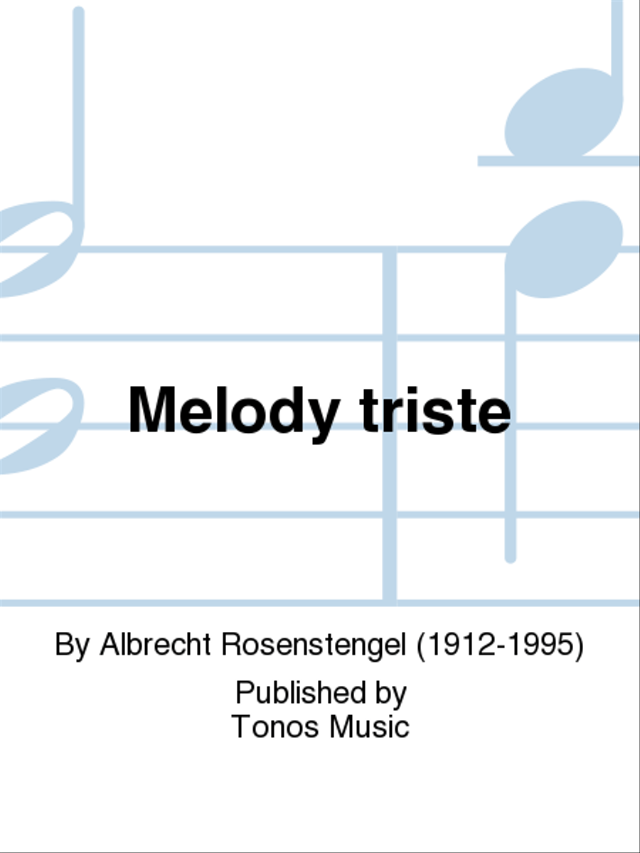 Melody triste Melody triste 4-Part scores gallery preview page 1