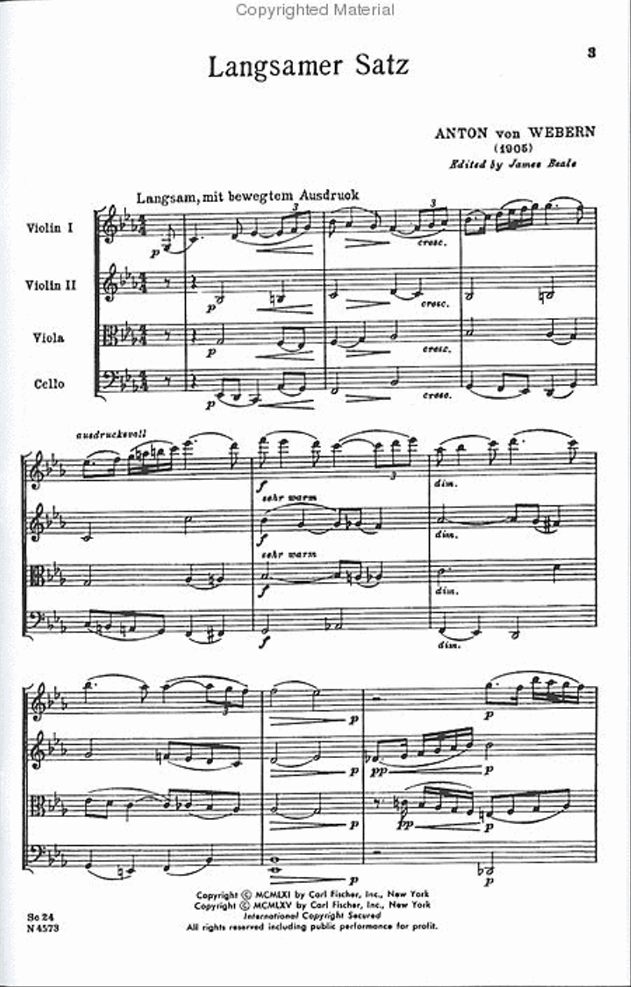 Langsamer Satz Langsamer Satz Cello scores gallery preview page 2