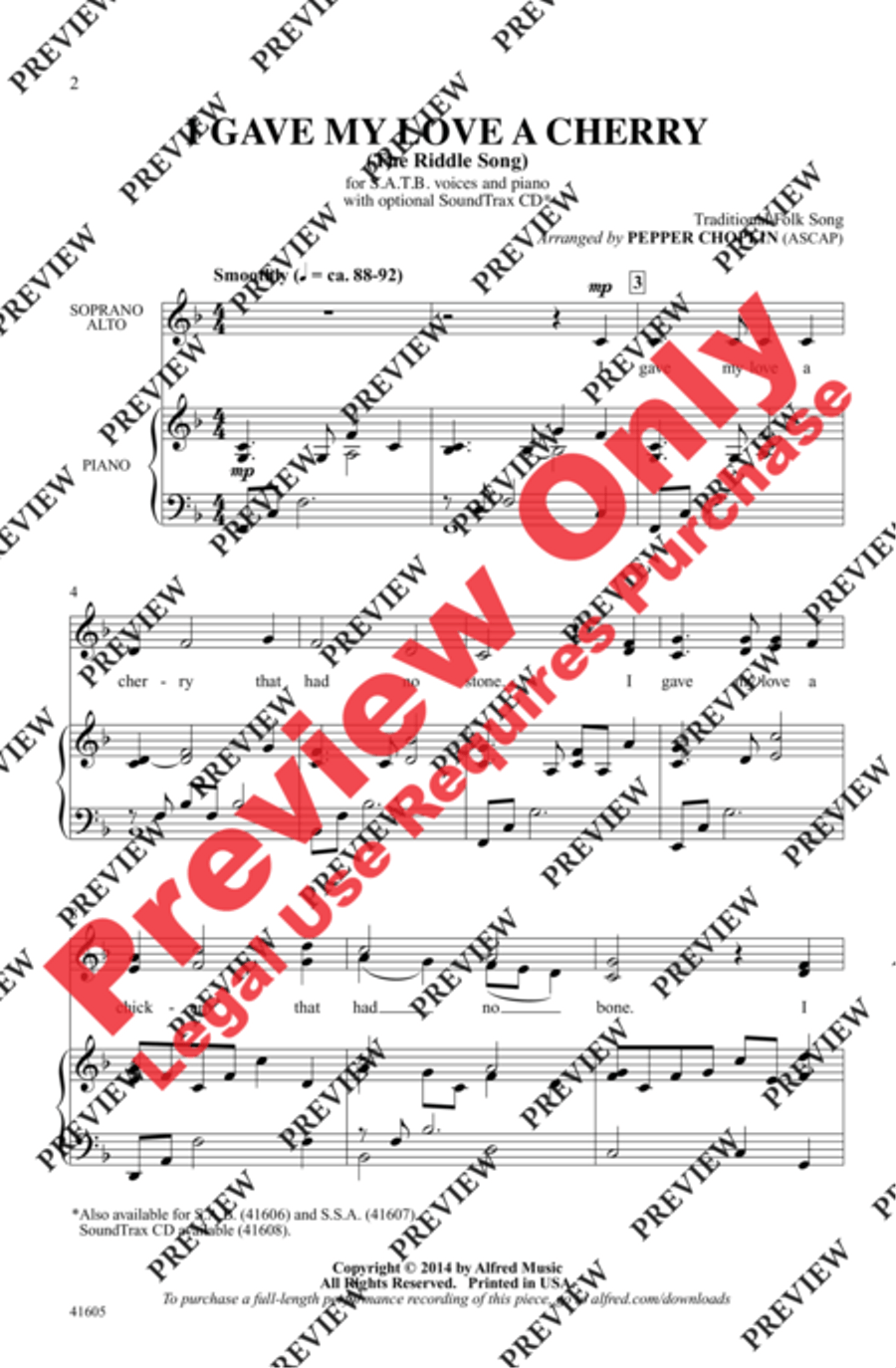 I Gave My Love a Cherry - SoundTrax CD (CD only) Choir scores gallery preview page 2