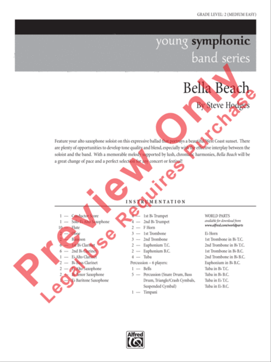 Bella Beach Concert Band scores gallery preview page 2