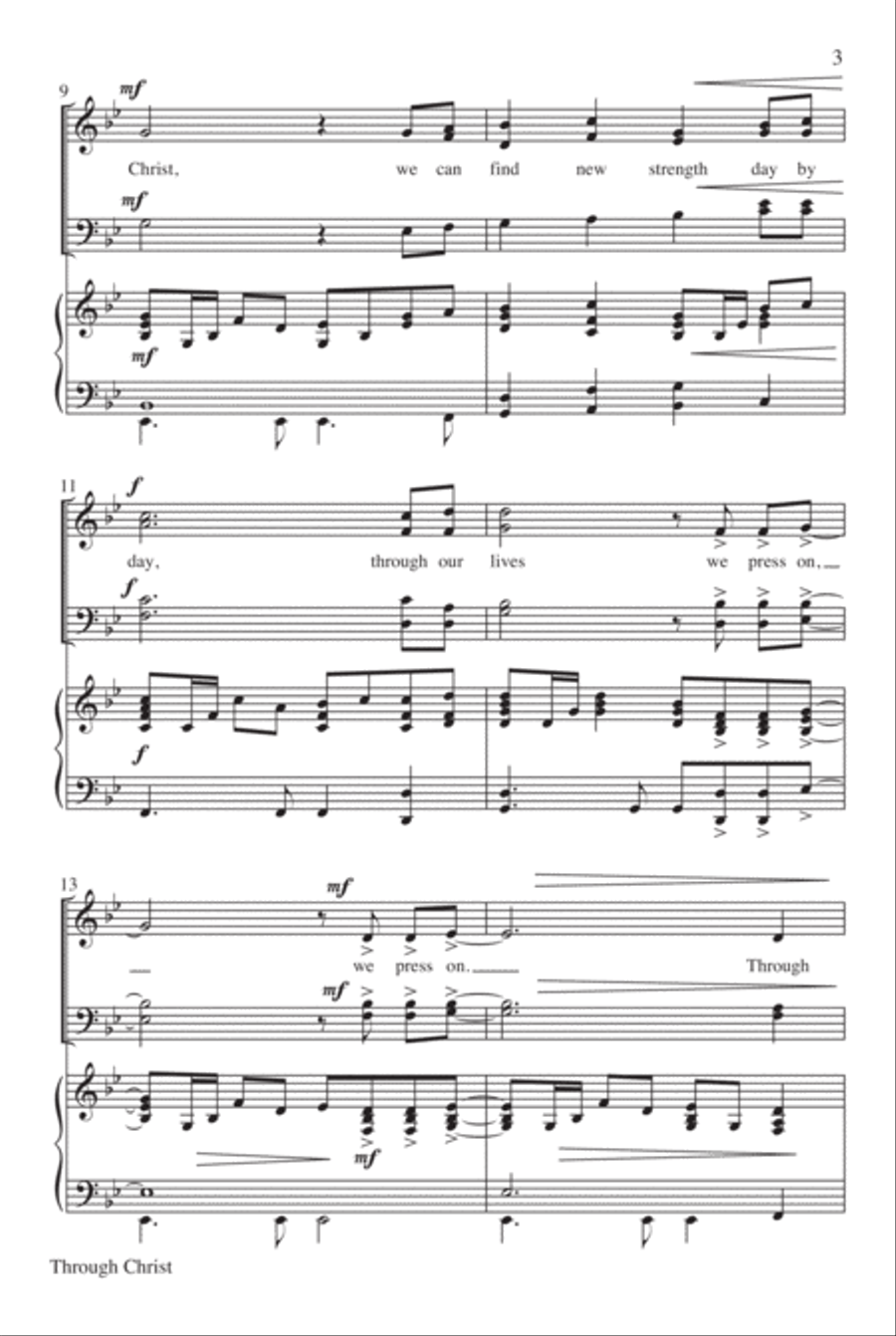 Through Christ 4-Part scores gallery preview page 4