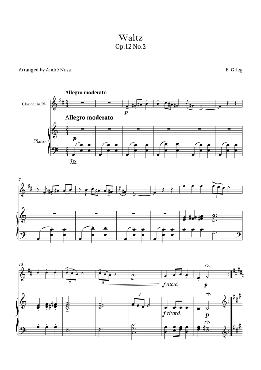 Lyric Pieces Op.12 No.3 Chamber Music scores gallery preview page 1