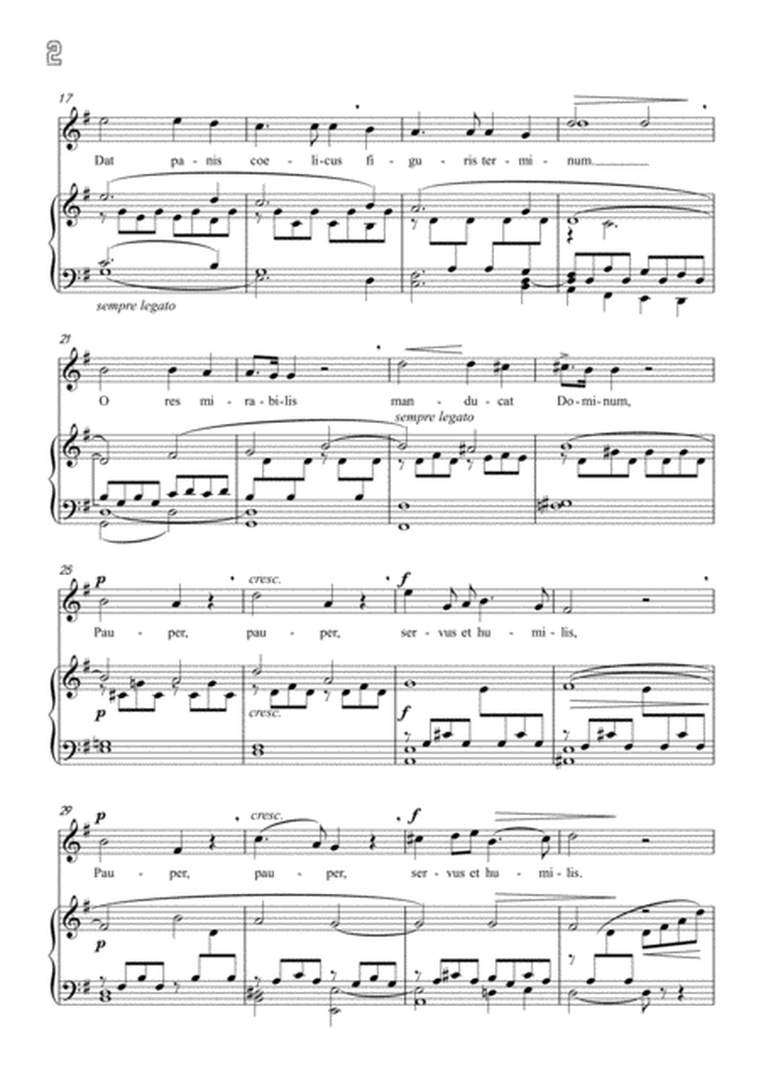 Panis Angelicus (G major) for voice and piano image number null