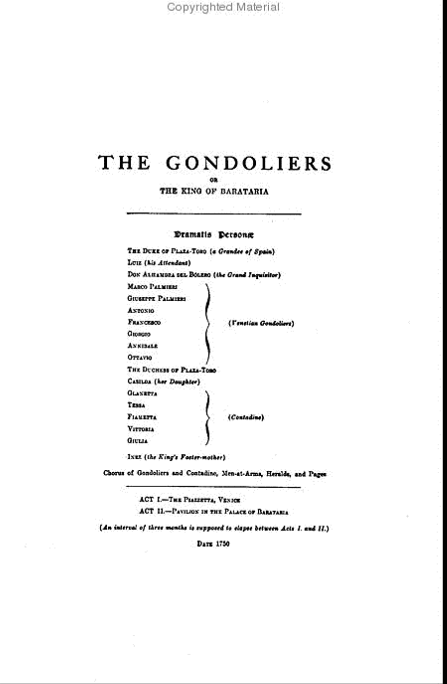 The Gondoliers