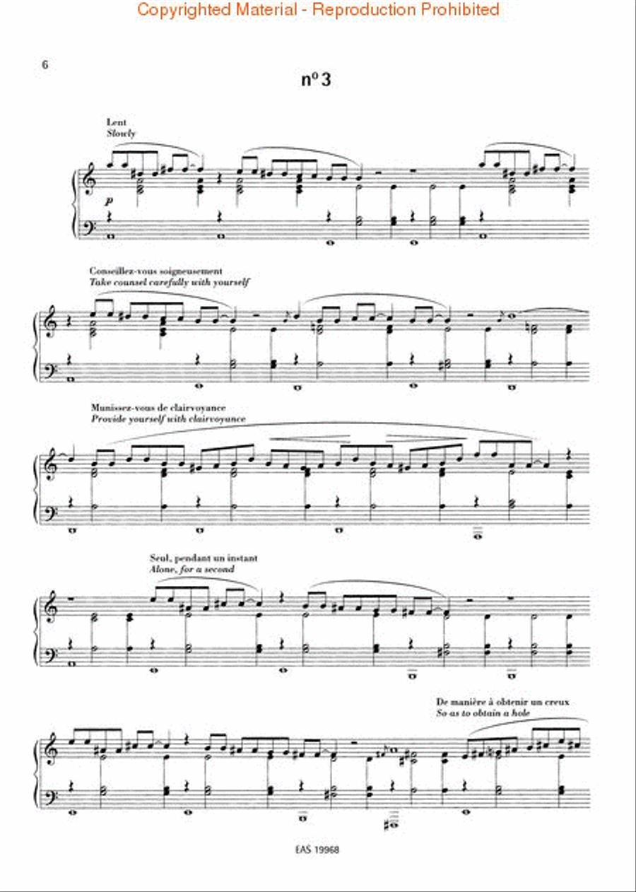 Seven Gnossiennes Piano Solo scores gallery preview page 3