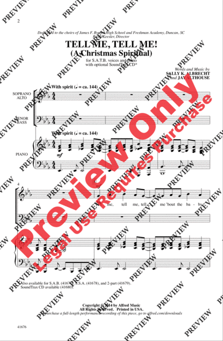 Tell Me, Tell Me! - SoundTrax CD (CD only) Choir scores gallery preview page 2
