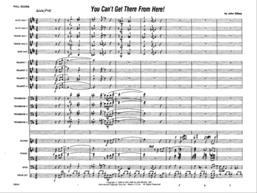 You Can't Get There From Here! Jazz Ensemble scores gallery preview page 2