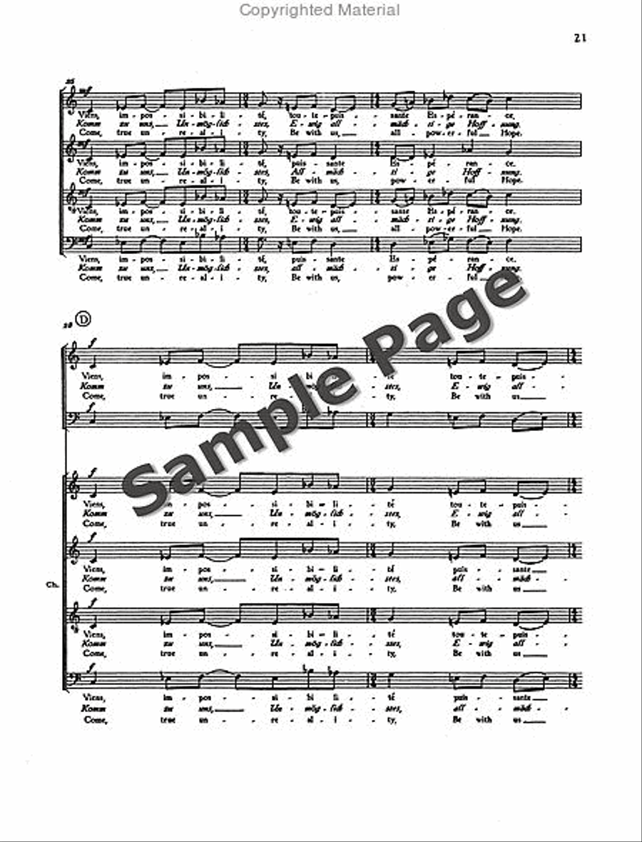 Canticle To Hope Vocal Score 4-Part scores gallery preview page 22