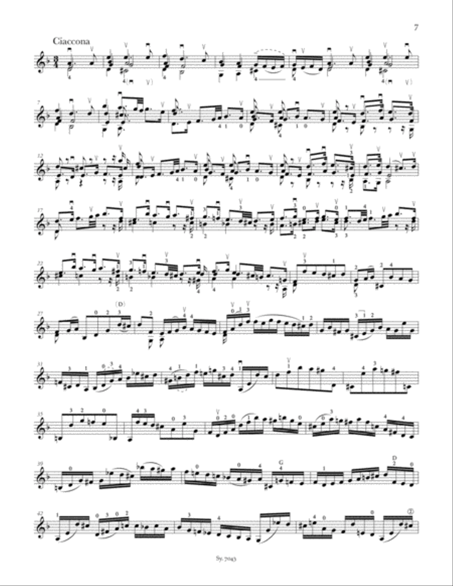 Partita II, BWV 1004 Violin Solo scores gallery preview page 6