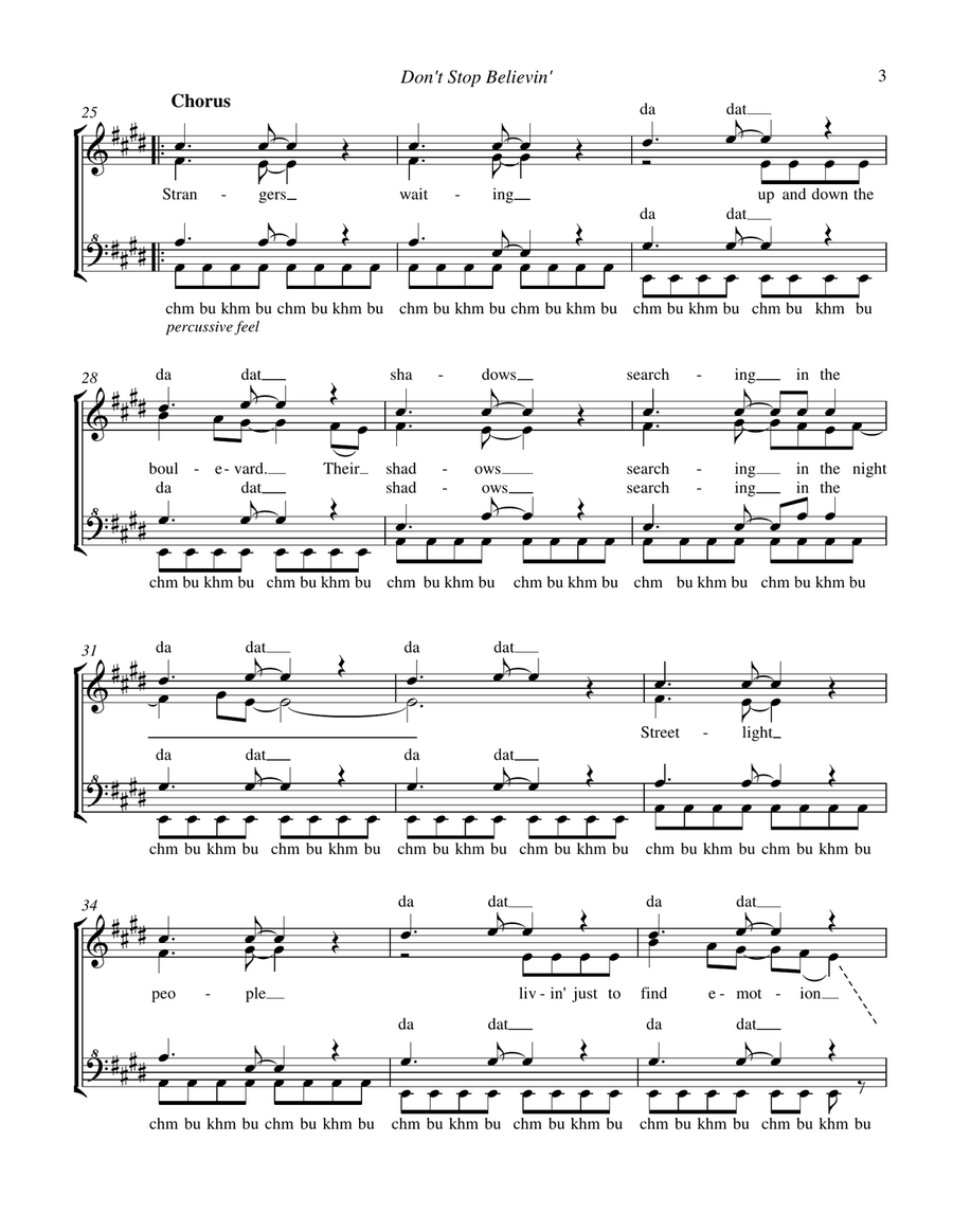 Don't Stop Believin' Don't Stop Believin' SSAA scores gallery preview page 3