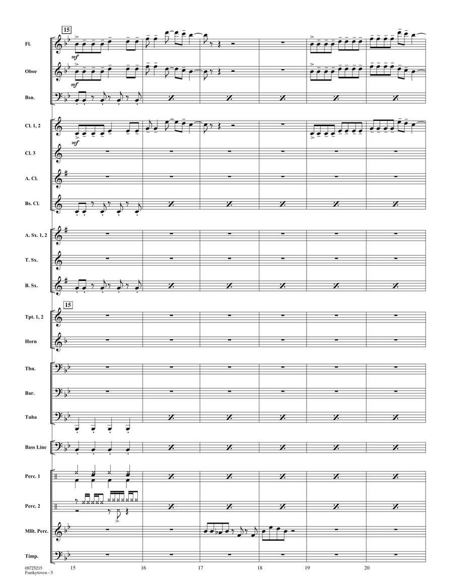 Funkytown - Full Score Concert Band scores gallery preview page 5