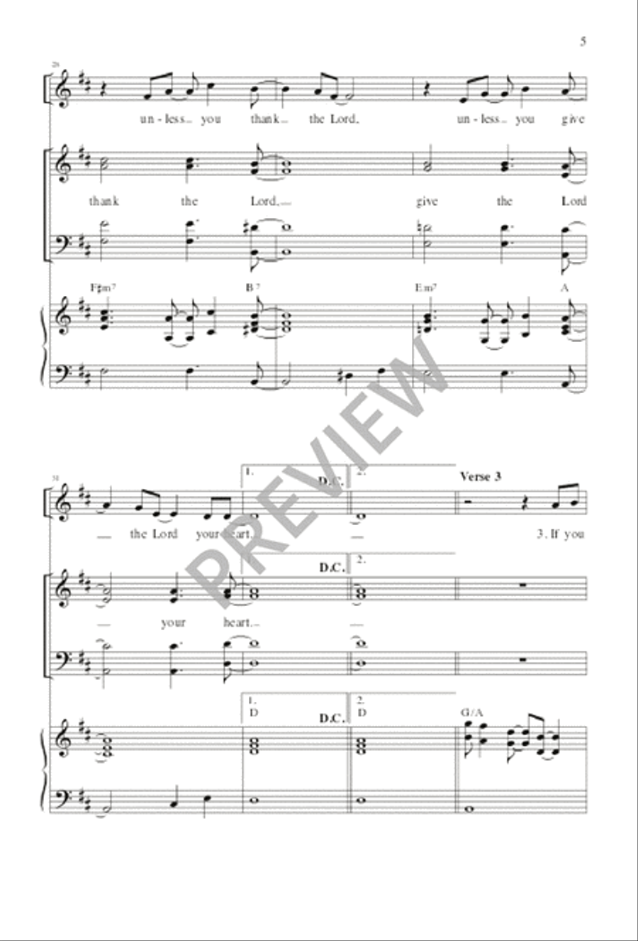 Give the Lord Your Heart / Le Das Tu Corazón 4-Part scores gallery preview page 5