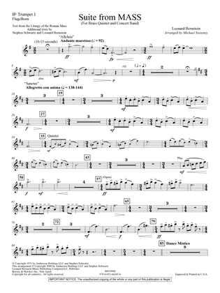 Book cover for Suite from Mass (arr. Michael Sweeney) - Bb Trumpet 1