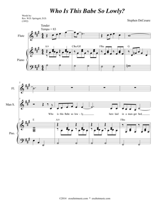 Book cover for Who Is This Babe So Lowly? (Solo and SATB)