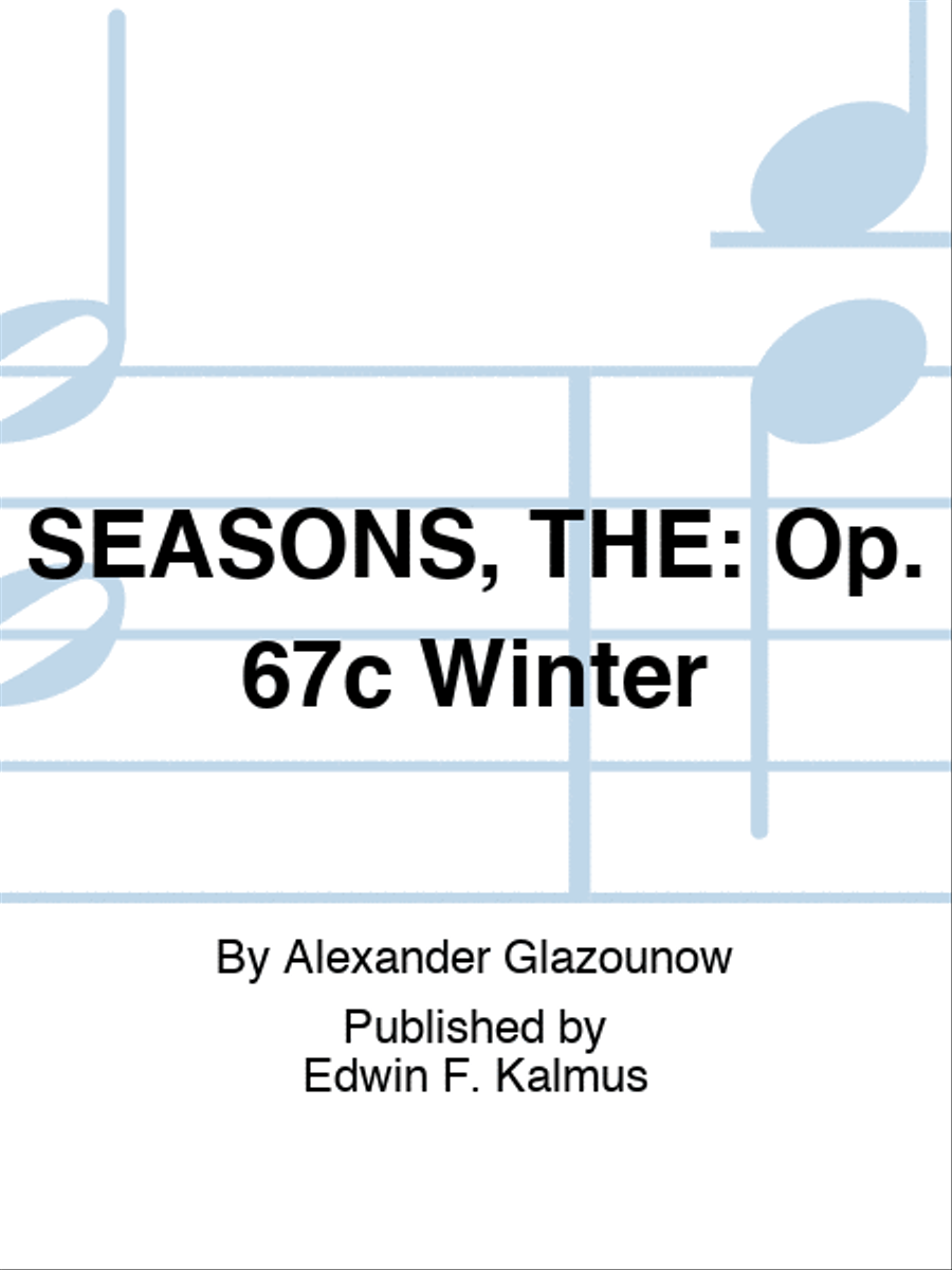 SEASONS, THE: Op. 67c Winter Score scores gallery preview page 1