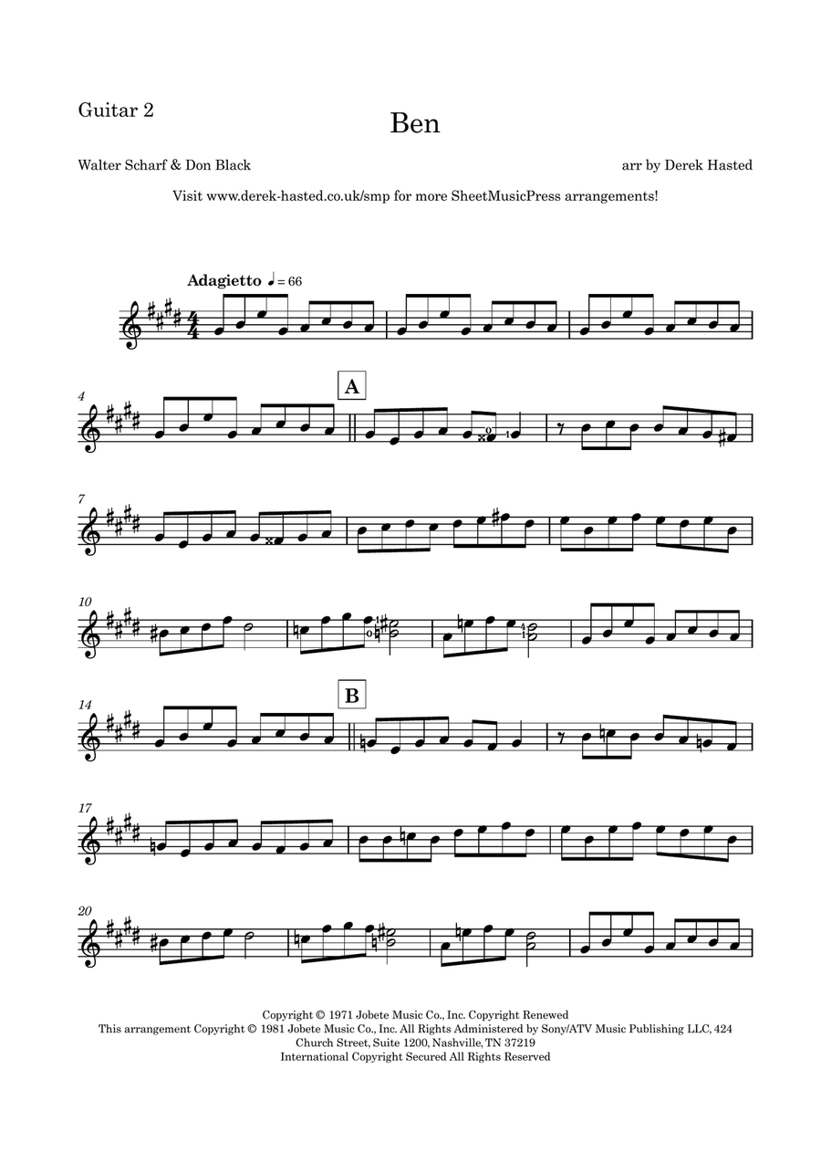 Ben Guitar Ensemble scores gallery preview page 6