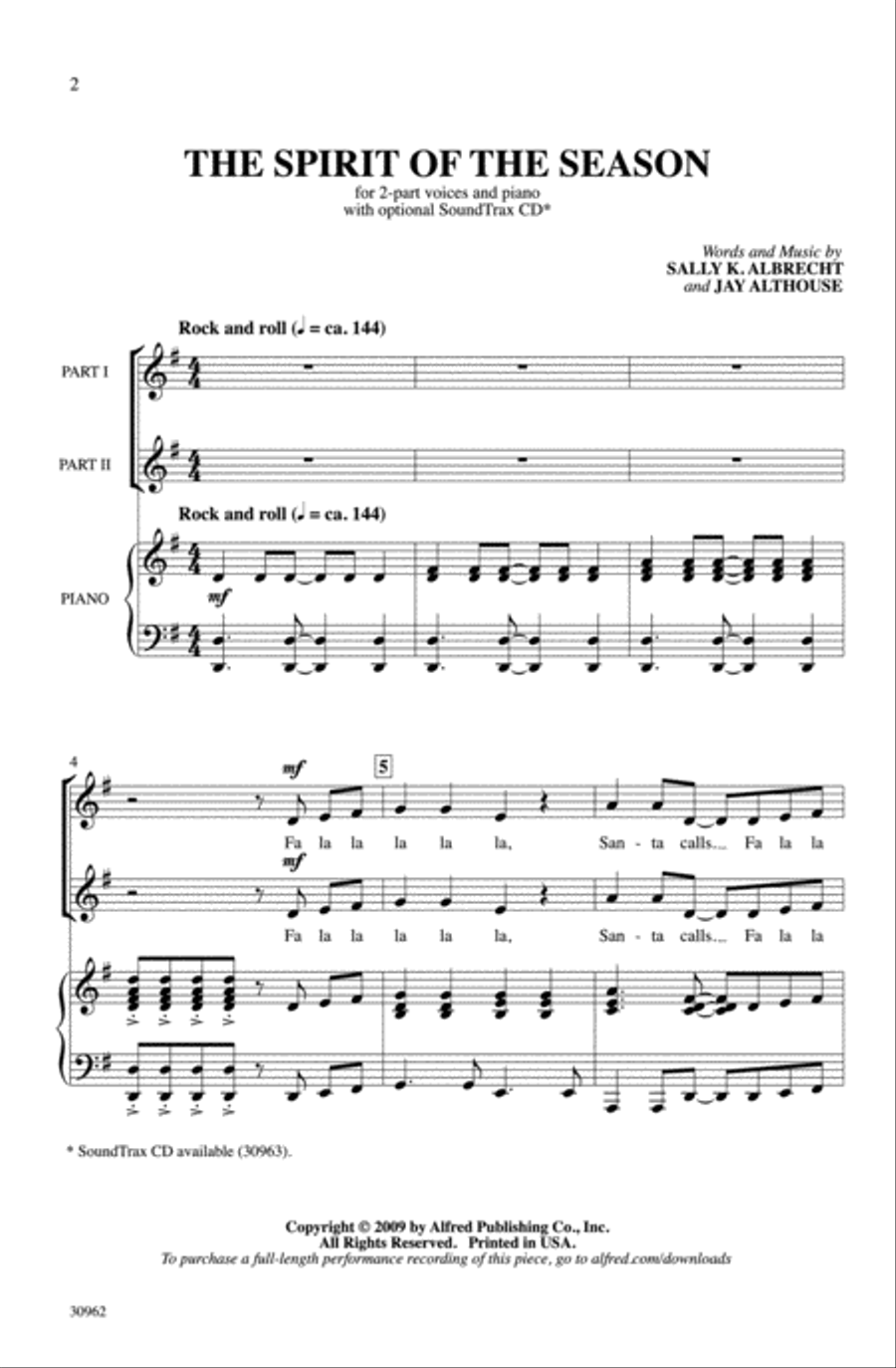 The Spirit of the Season The Spirit of the Season 2-Part scores gallery preview page 2