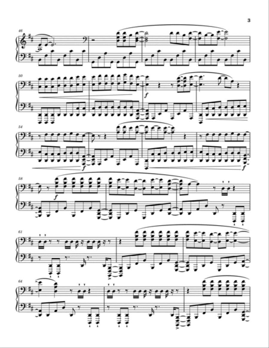 Everlong Piano Solo scores gallery preview page 3