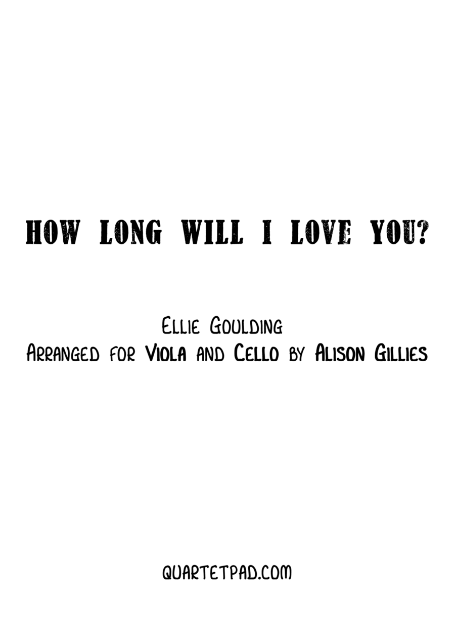 How Long Will I Love You String Duet scores gallery preview page 1