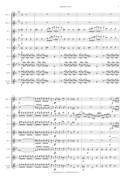 Saltarello - from Mendelssohn's Symphony n°4 "Italiana" - for Flute Choir image number null
