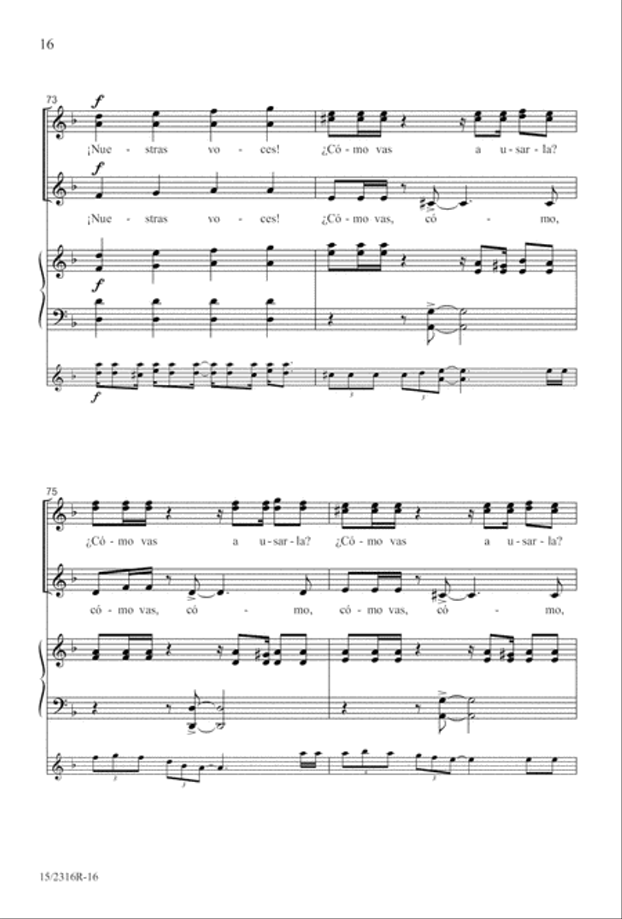 Nuestras Voces SSA scores gallery preview page 16