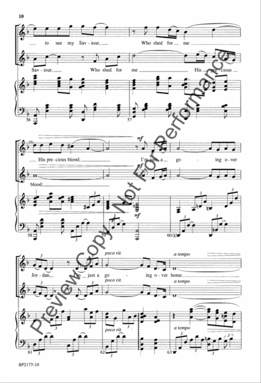 Wayfaring Stranger - Helvey 4-Part scores gallery preview page 10