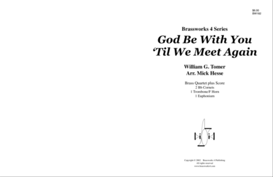 God Be with You Til We Meet Again Brass Quartet scores gallery preview page 1