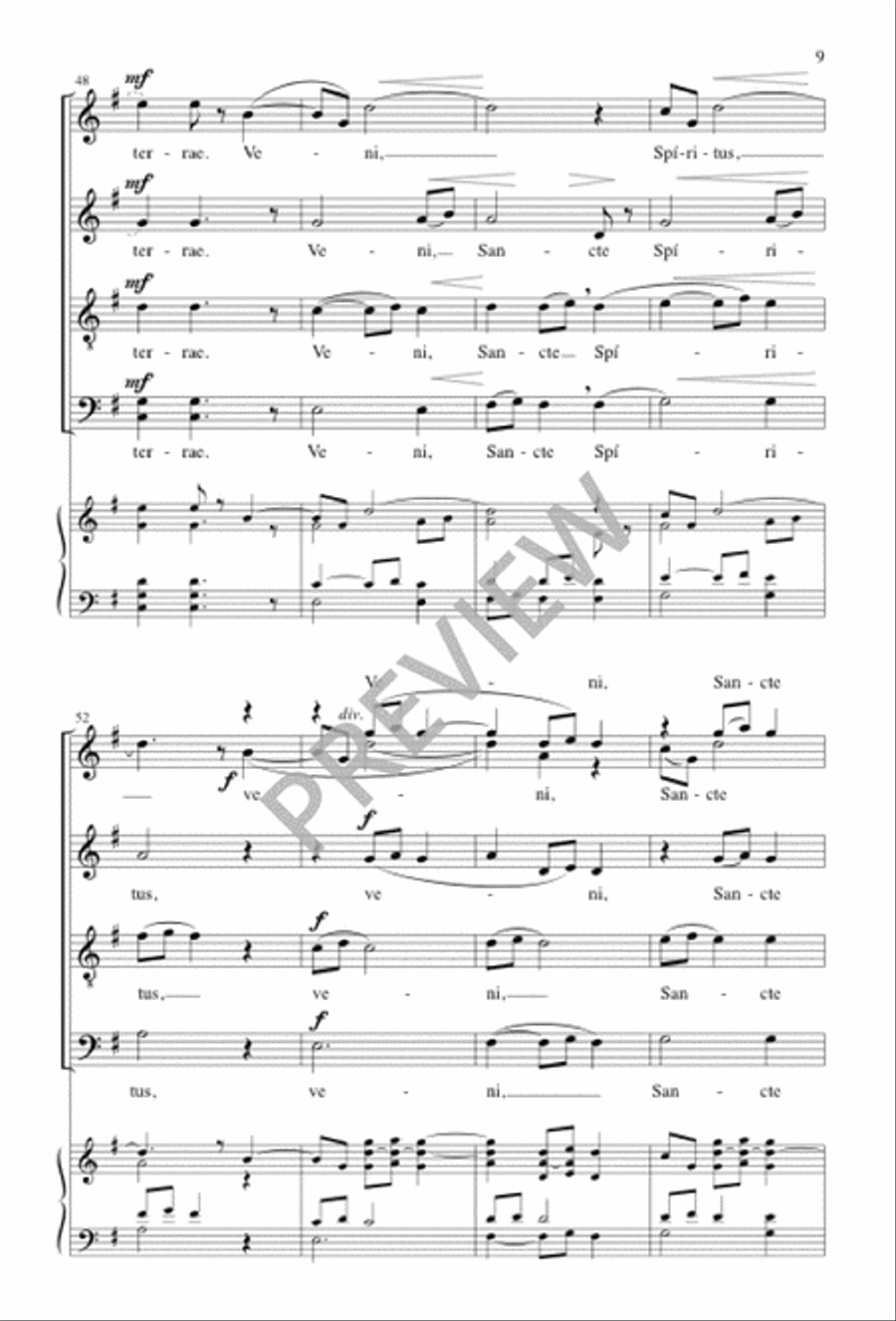Veni, Creator Spiritus 4-Part scores gallery preview page 10