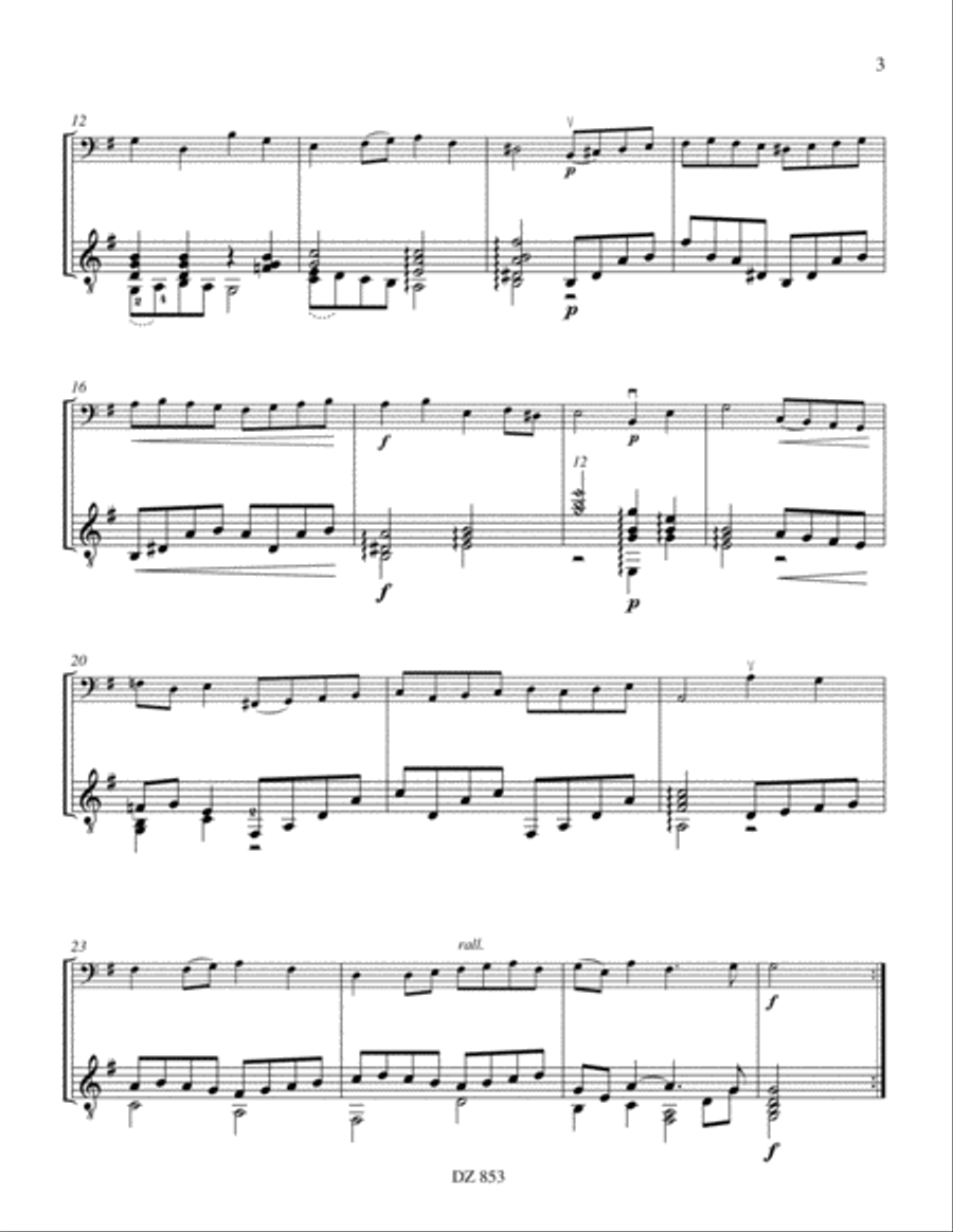 Gavotte et Menuet Cello scores gallery preview page 3