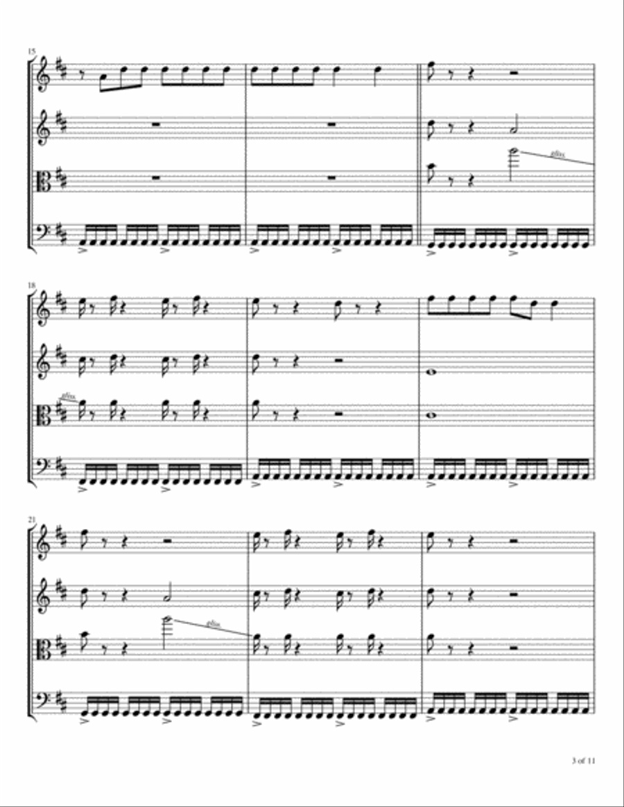I Would Die 4 U String Quartet scores gallery preview page 4