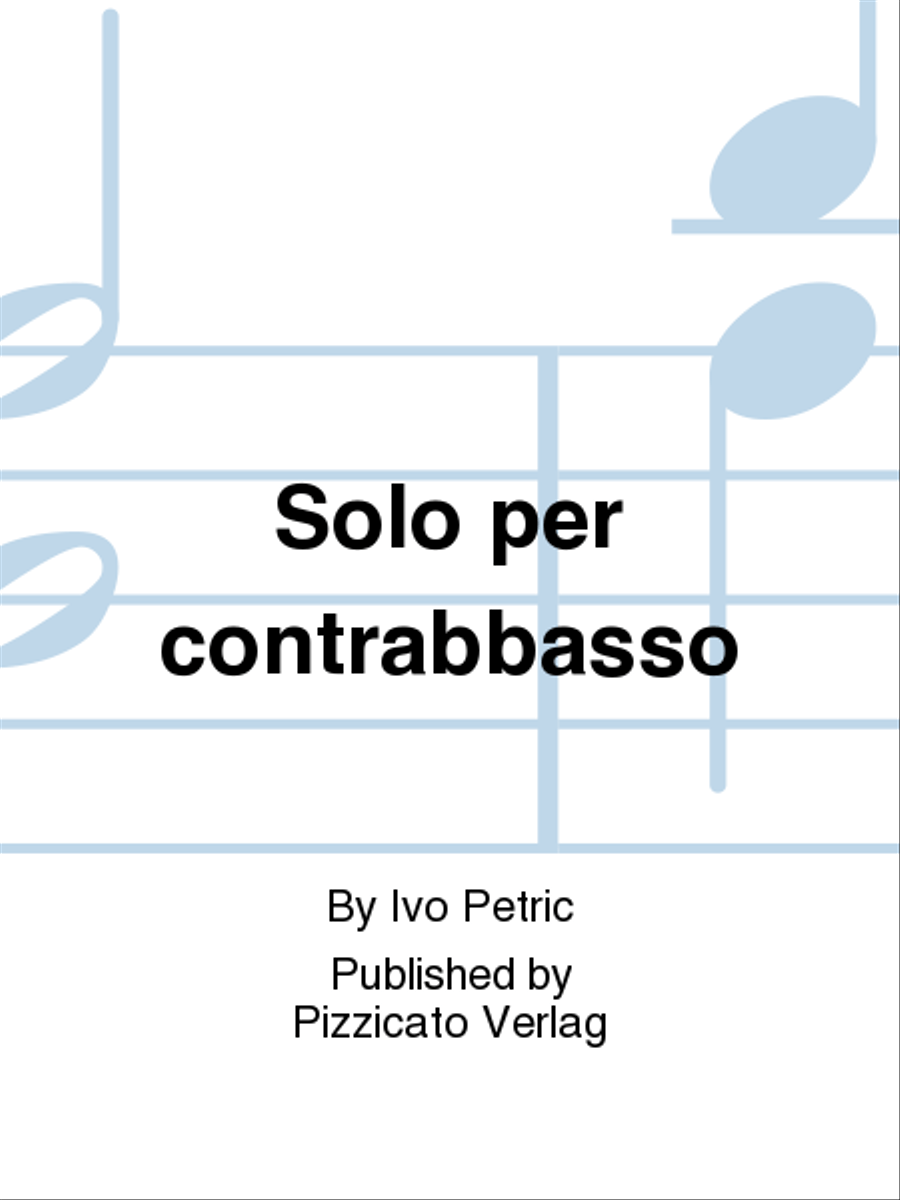 Solo per contrabbasso Double Bass scores gallery preview page 1
