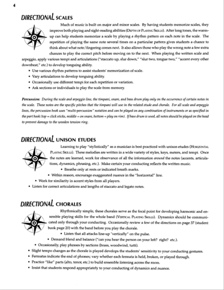 Directional Warm-Ups for Band (concert band method book) - FULL CONDUCTOR SCORE image number null