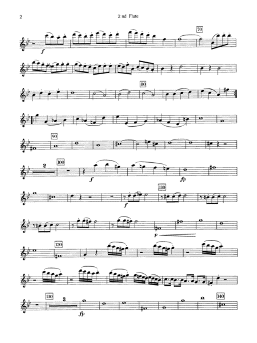 Mozart's Symphony No. 25 in G Minor, 1st & 2nd Movements: 2nd Flute Full Orchestra scores gallery preview page 2