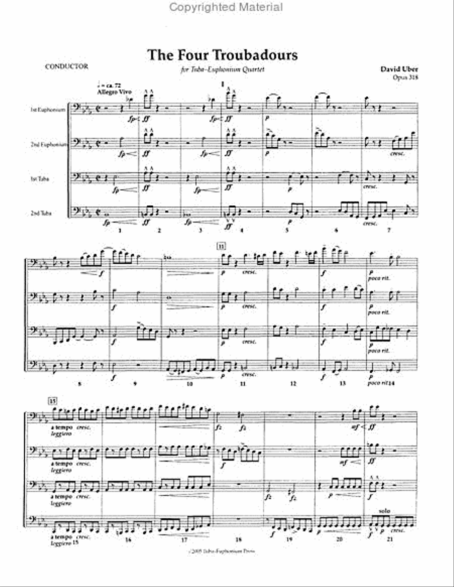 The Four Troubadours The Four Troubadours EETT scores gallery preview page 2