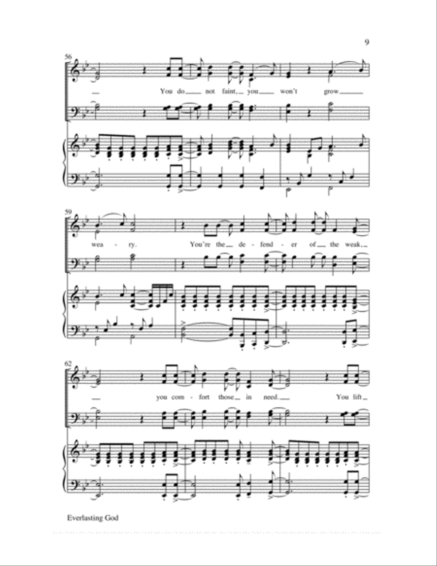 Everlasting God 4-Part scores gallery preview page 10