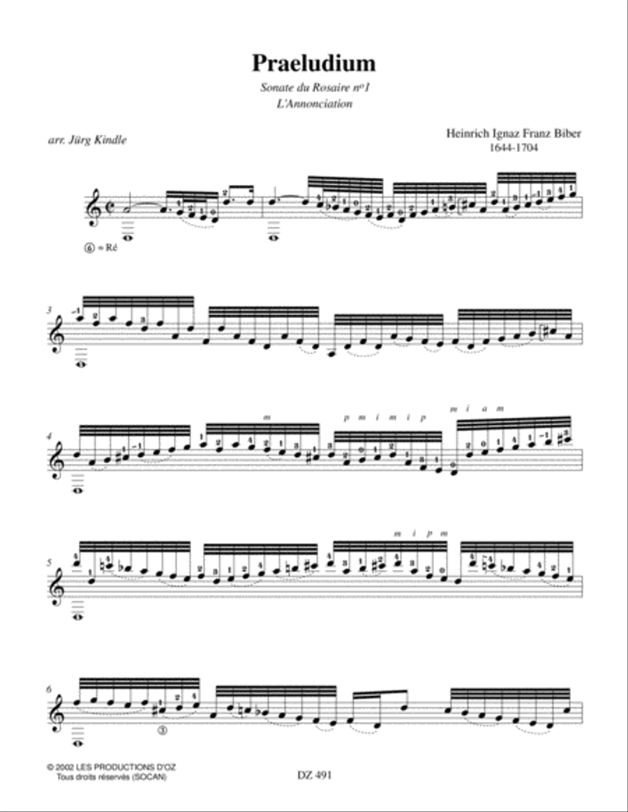 Praeludium, Aria, Giacona Classical Guitar scores gallery preview page 3