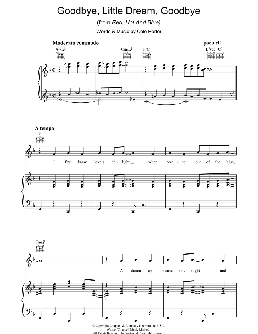 Goodbye Little Dream Guitar scores gallery preview page 1