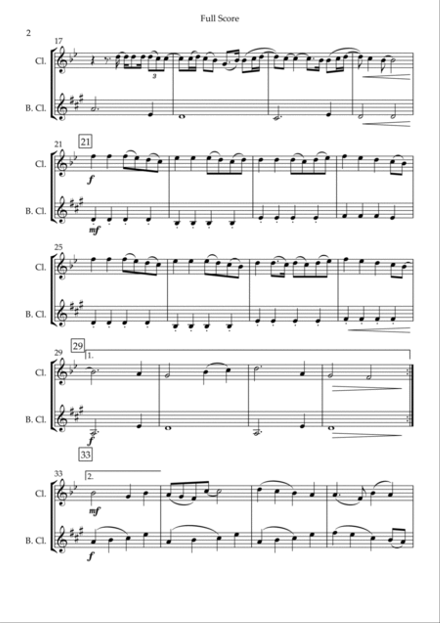 Build My Life Build My Life Clarinet Duet scores gallery preview page 2