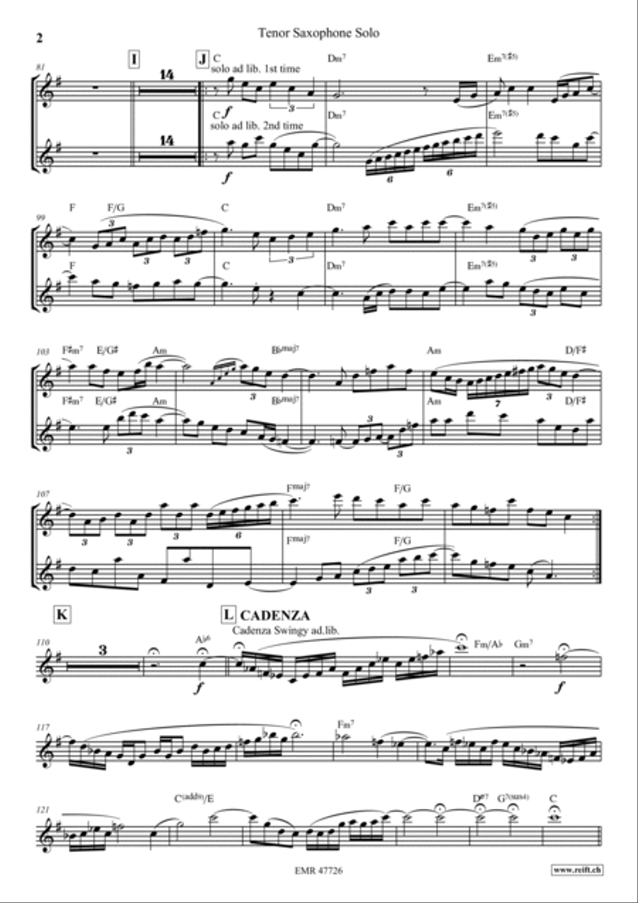 Jazzy Concerto Jazzy Concerto Tenor Saxophone scores gallery preview page 3