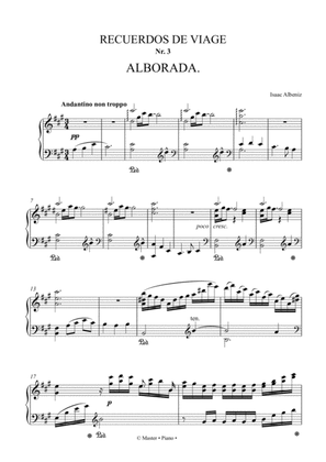 Book cover for Isaac Albeniz - Alborada for piano solo