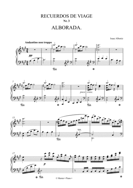 Isaac Albeniz - Alborada for piano solo image number null
