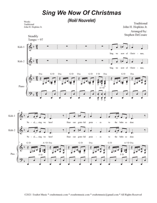 Sing We Now Of Christmas (Noël Nouvelet) (Children's Choir Version)