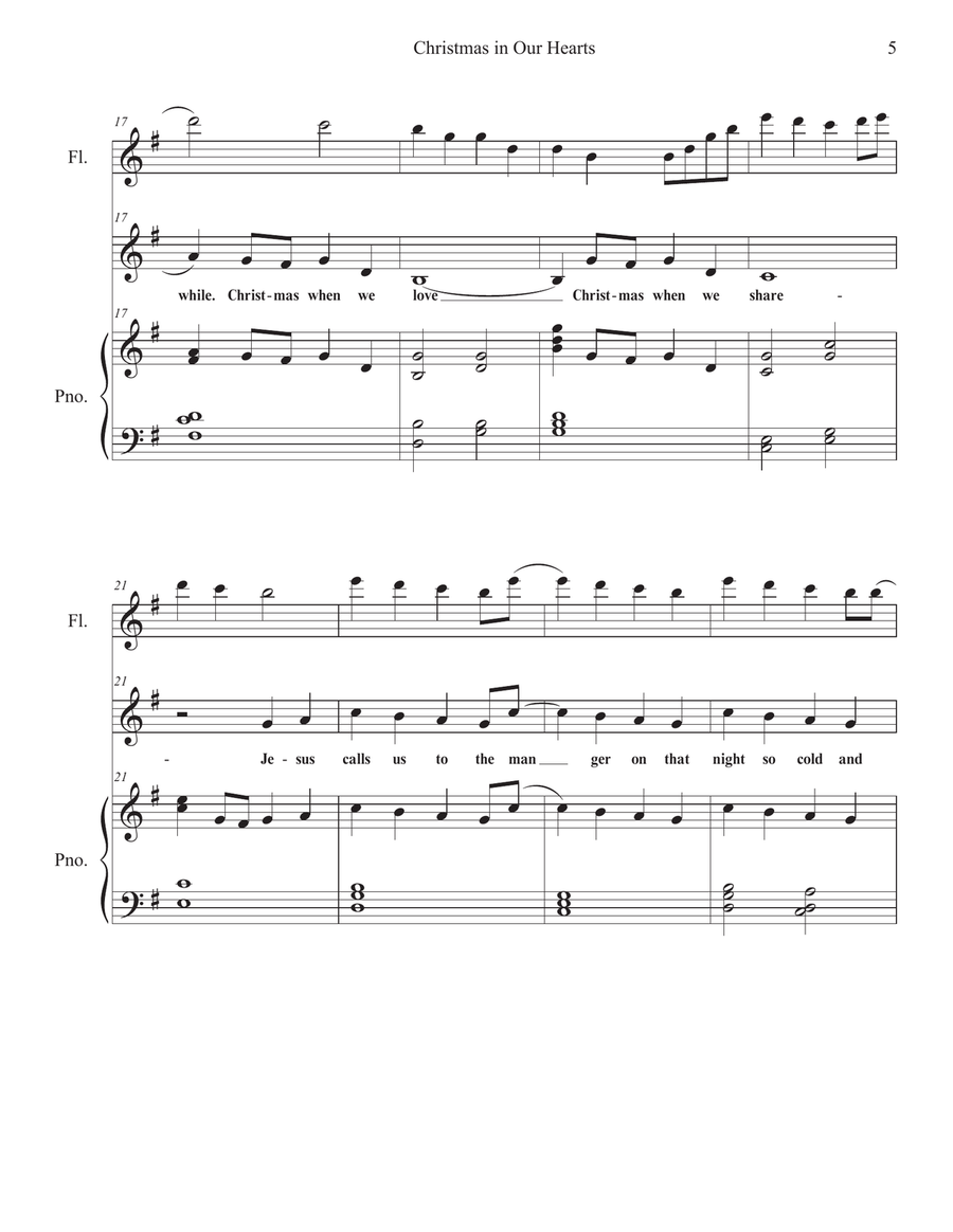 Christmas in Our Hearts Piano, Vocal scores gallery preview page 5