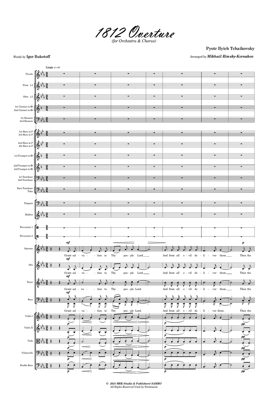 1812 Overture (Chorus Version) Choir scores gallery preview page 2