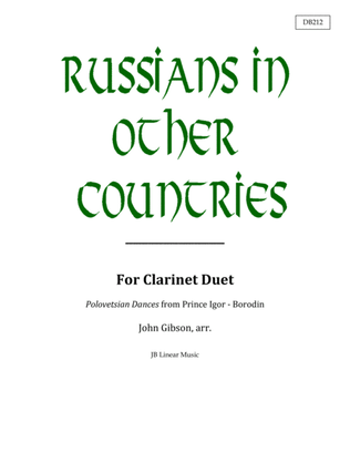 Book cover for Borodin - Polovetsian Dances set for two clarinets