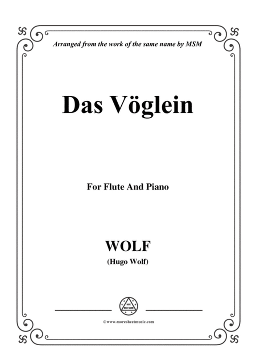 Wolf-Das Vöglein, for Flute and Piano image number null