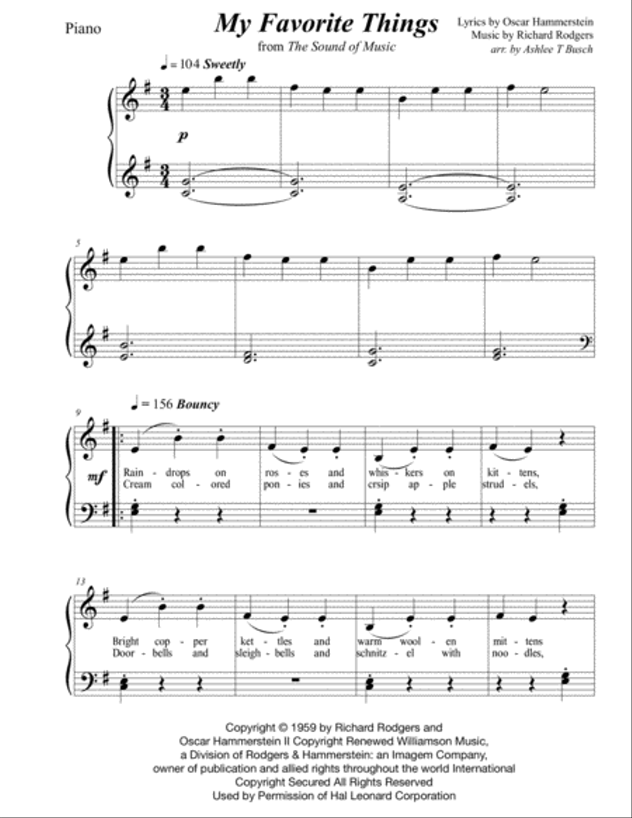 My Favorite Things SA scores gallery preview page 2
