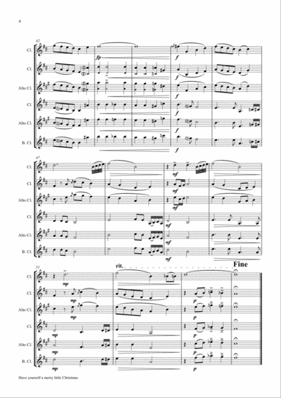 Have Yourself A Merry Little Christmas from MEET ME IN ST. LOUIS Woodwind Ensemble scores gallery preview page 4